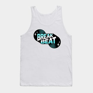 Breakbeat  - Retro Vinyl (Blue) Tank Top